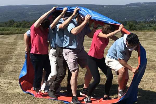 Outdoor adventures often require teamwor